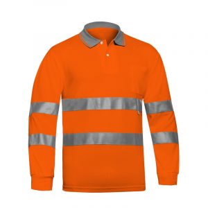 POLO MANGA LARGA ALTA VISIBILIDAD ADEEPI-CLASE 2 PLAV-6035