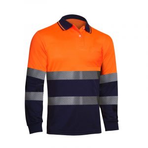 POLO MANGA LARGA ALTA VISIBILIDAD  ADEEPI-CLASE 2. PLAVB-1065-SG