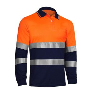 POLO MANGA LARGA ALGODÓN  ADEEPI-CLASE 2  POLYCOTTON  (PLAVB-1065)